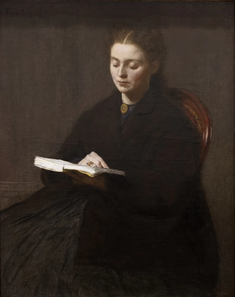 Henri Fantin - Latour, Lettura (Miss Marie Fantin), Musée des Beaux, Arts de Tournai